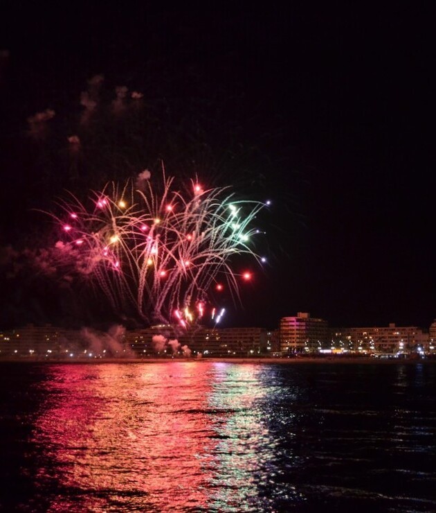 Feu d&rsquo;artifice du 13 juillet de Canet-en-Roussillon