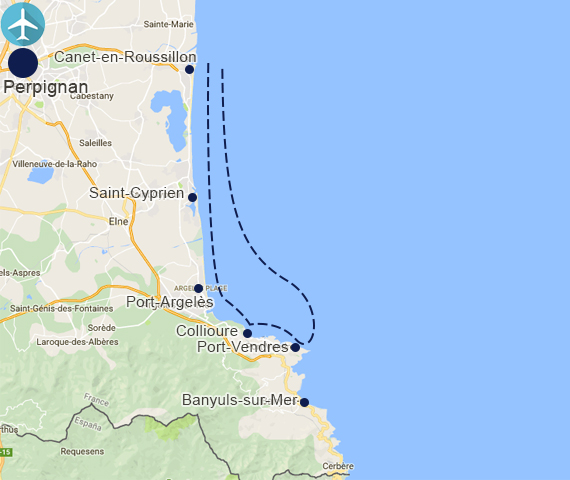 Voir des dauphins près de Collioure en réservant la croisière dauphins avec escale à Port-Vendres et Collioure