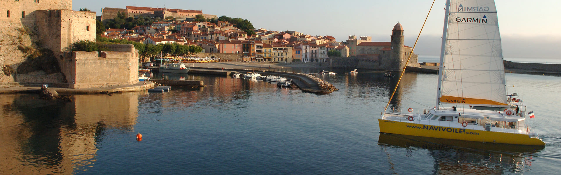  en catamaran à voile entre Canet-en-Roussillon et Collioure